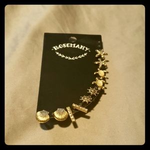 Nautical Gols Stud Earring Set